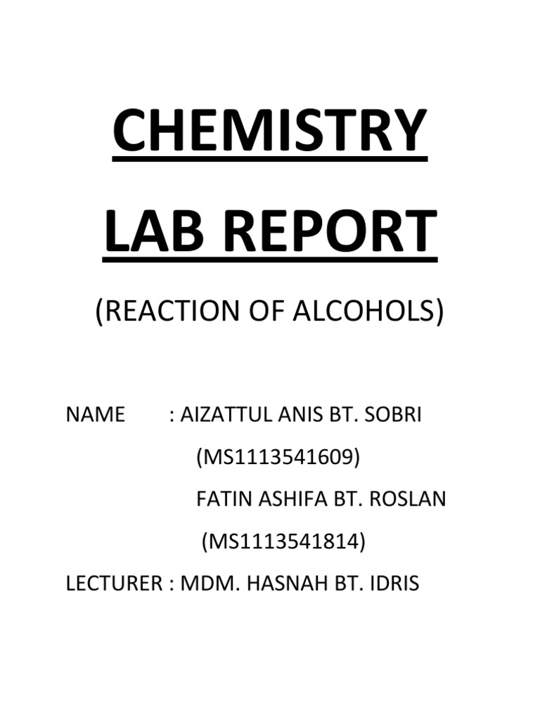 Organic chemistry lab report