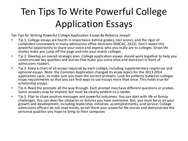 How to start a essay for college