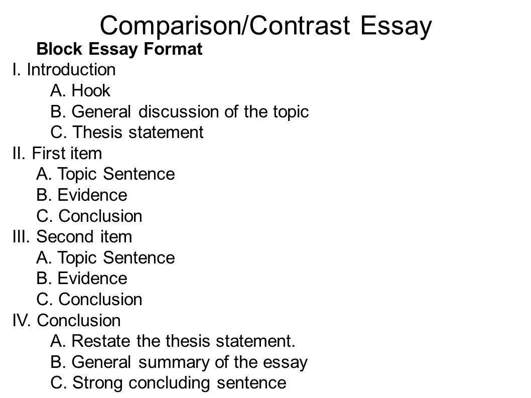 Conclusion of a compare and contrast essay